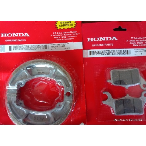 satu set Kampas rem dispad depan belakang VARIO, BEAT, SCOOPY, SPACY KVB KZL