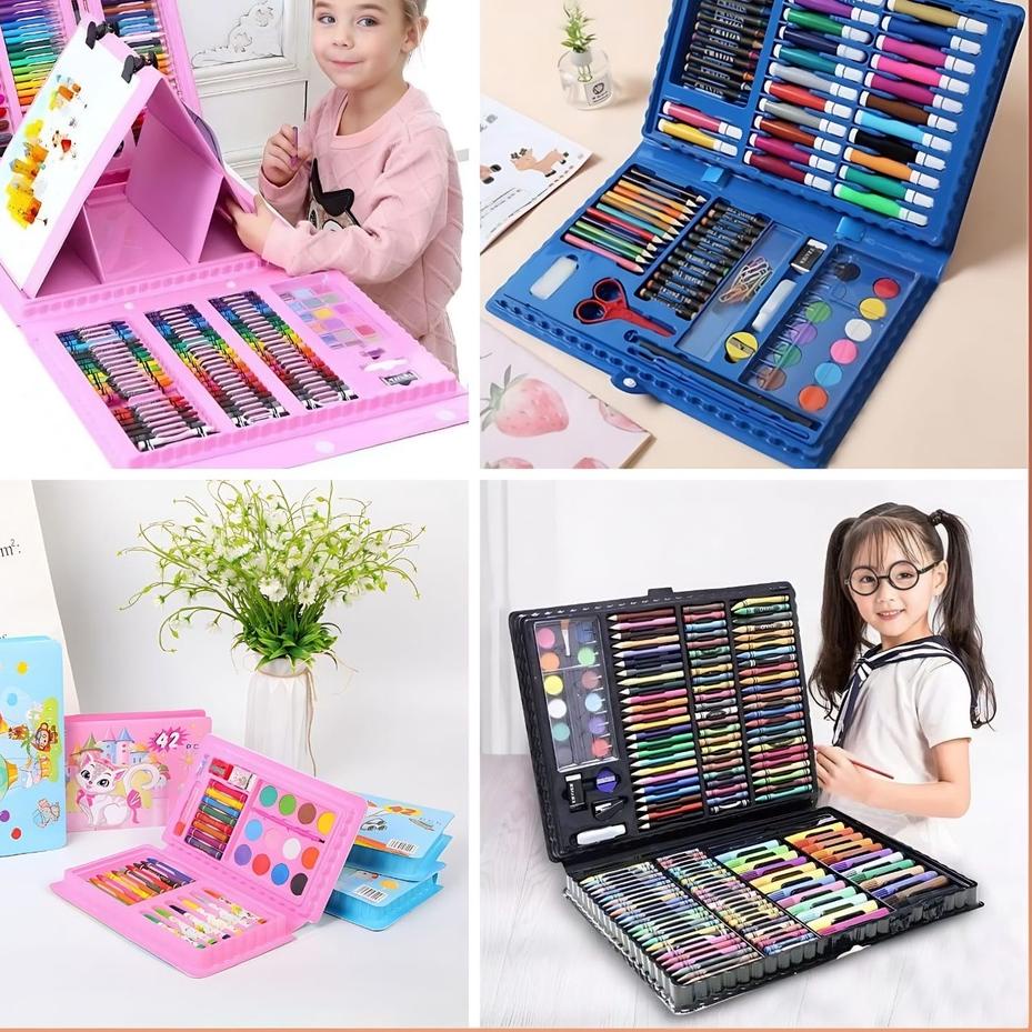 

Barang Bagus Alat Lukis Set Crayon Anak Lengkap 42 - 208 pcs Pengasah Melukis Anak RO3!!