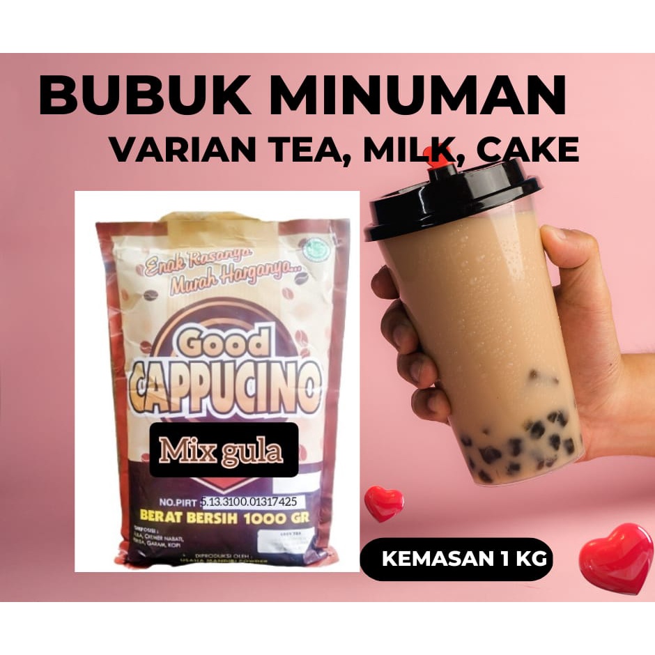 

Bubuk Minuman Kekinian Rasa tea milk dan cake kemasan 1 kg