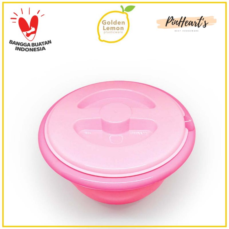 BASI TUTUP BULAT / TEMPAT SAYUR TUTUP BULAT PLASTIK GOLDEN LEMON BTBK190, BTBK191, BTBT192, BTBT169,