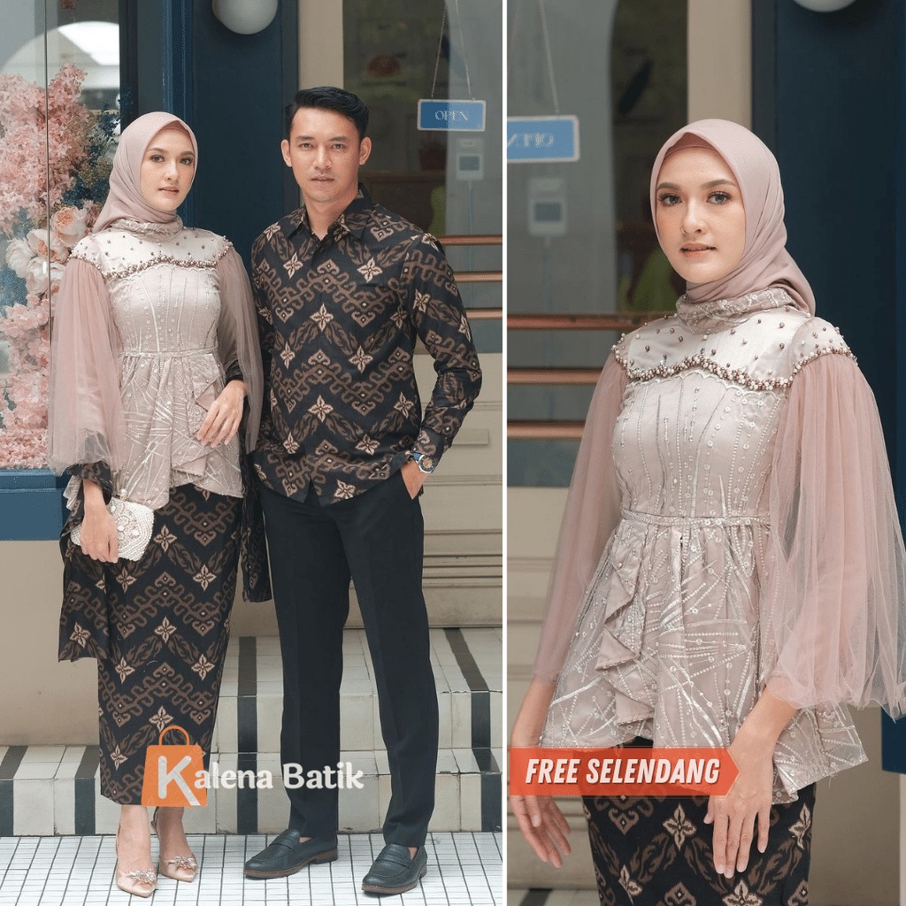 Kebaya Couple Modern Kebaya Wisuda Lamaran Baju Tunangan Batik Brukat Terbaru Baju Couple Kondangan Terbaru 2022