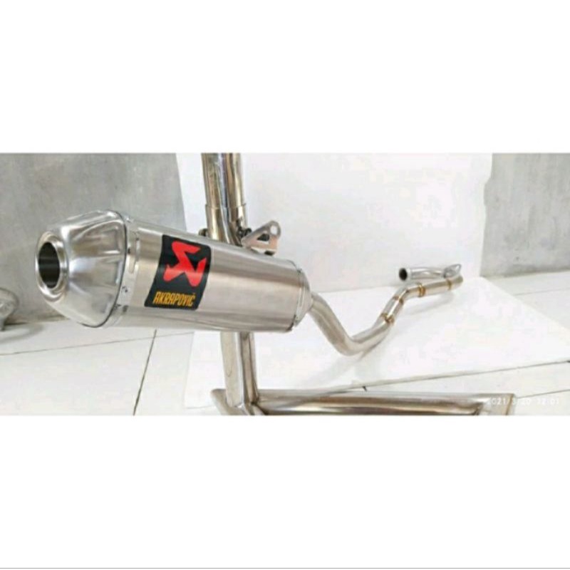 knalpot racing akrapovic for crf 150l klx 150 bf dtracker se