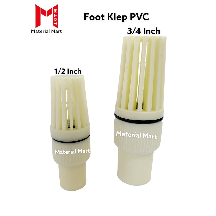 Foot Klep 3/4 Inch PVC Jumbo | Foot Valve 1/2&quot; Plastik | 3/4&quot; | 1/2 Inch | Material Mart