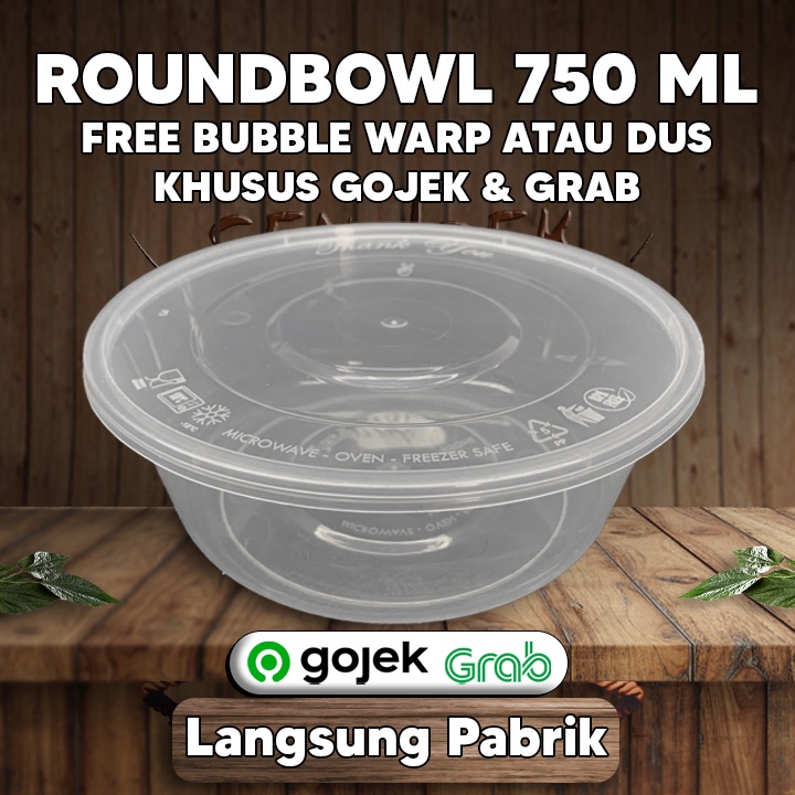 Thinwall Mangkok 750ml / Mangkuk Plastik 750 ml / Thinwall Bulat 750ml