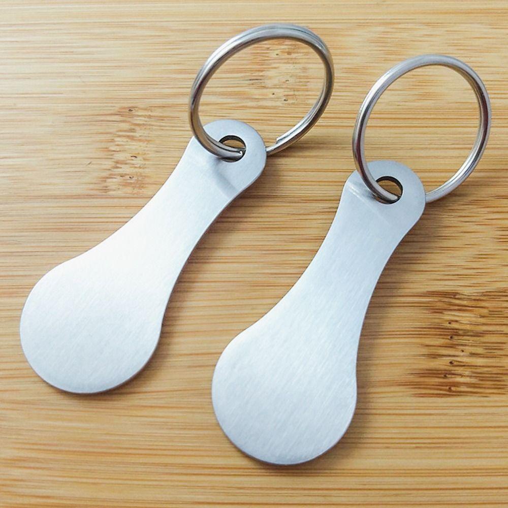 Troli Belanja Nanas Token Sliver Color Key Chains Gantungan Kunci Metal