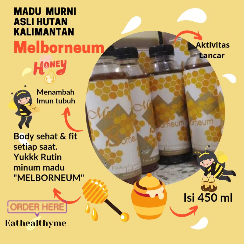 

Madu Melborneum Honey 2 in1 Murni Asli Hutan Kalimantan