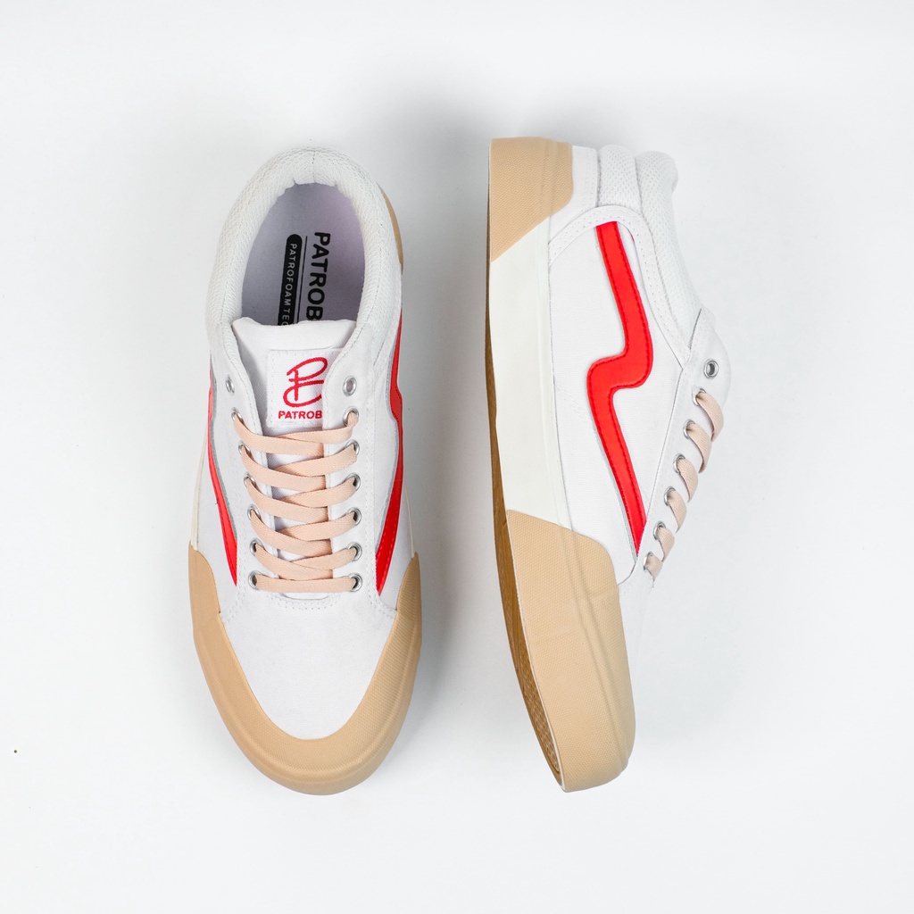 PATROBAS Cloud Low White Red Original Sneakers