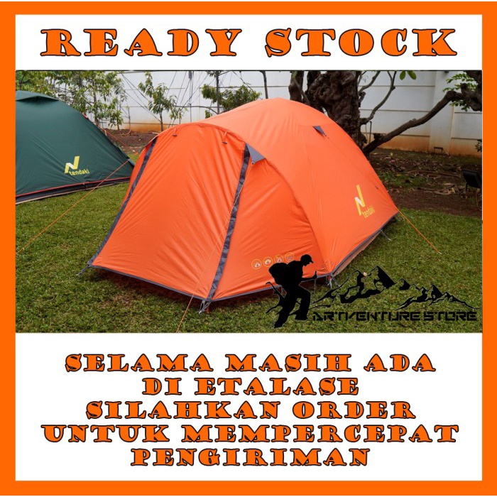 TENDA TENDAKI BORNEO 3 TENDA UNTUK 3-4 ORANG MIS GO GANTI NAMA TENDAKI