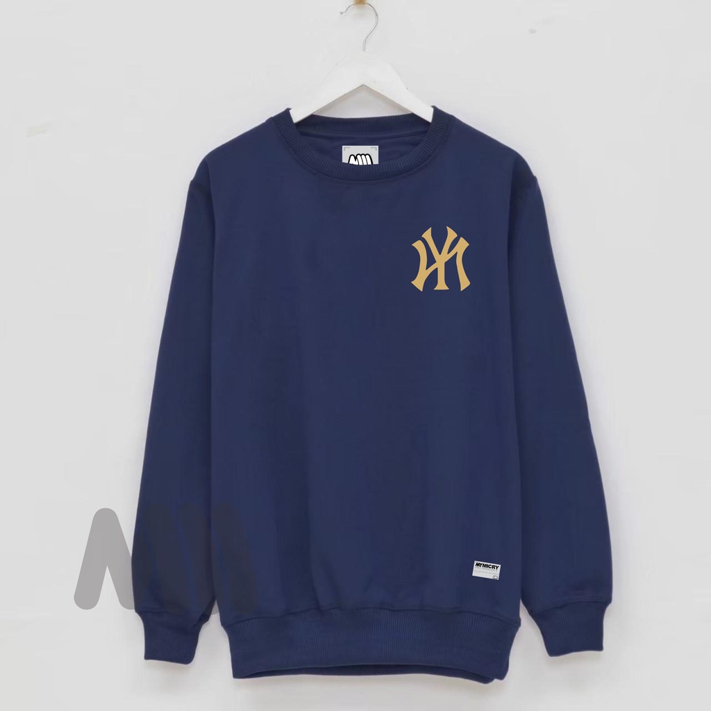 Mymicry Crewneck Pria Newyork Logo Keren Terbaru Original Brand Kualitas Distro Bahan Katun Flece Tebal Premium Crunek Oversize Unisek Buatan Lokal