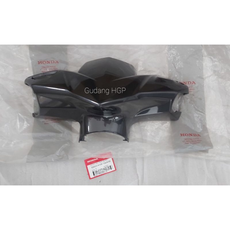 Cover Hdl Front Af BK Mt Black Metalic Batok Depan Honda Vario 110 Techno Karbu 53205-KVB-T00AFB Ori