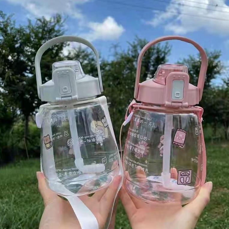 Botol Anak Big Belly Children's Cup Bottle + Stiker + Handle / Botol Air Minum Besar 1100 Ml ‣ CWD.1