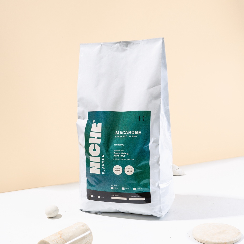 

Macarone - Biji Kopi Arabica 50 Robusta 50 Espresso Blend