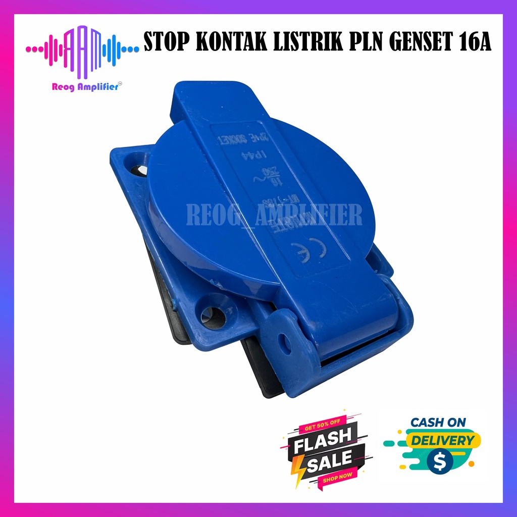 STOP KONTAK LISTRIK PLN GENSET IP44 16A / SOCKET KONTRA STEKER 16 A