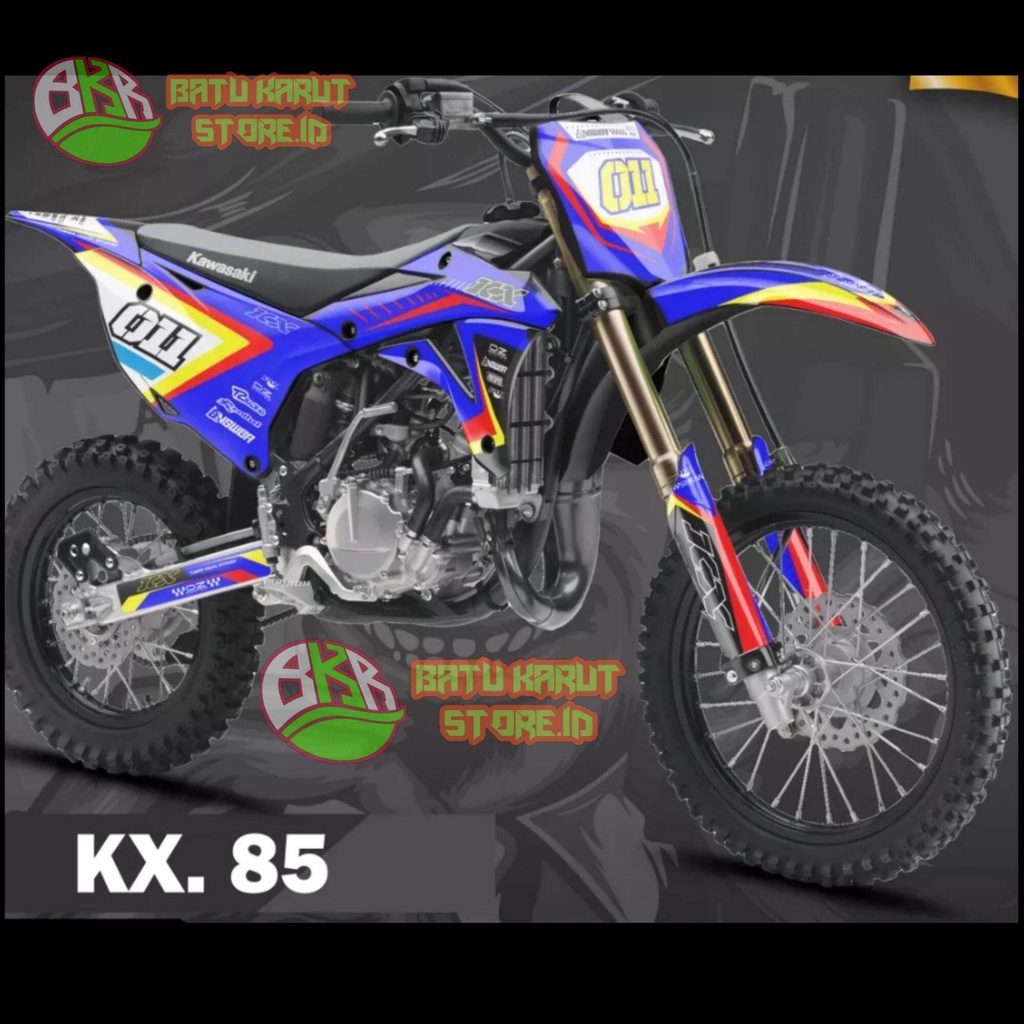 STIKER / DECAL KX 85,KX 250 ,KX 85 NEW GTX,FULL BODY TERBARU,VARIASI PUTIH-MERAH-HITAM-HIJAU-BIRU-OR