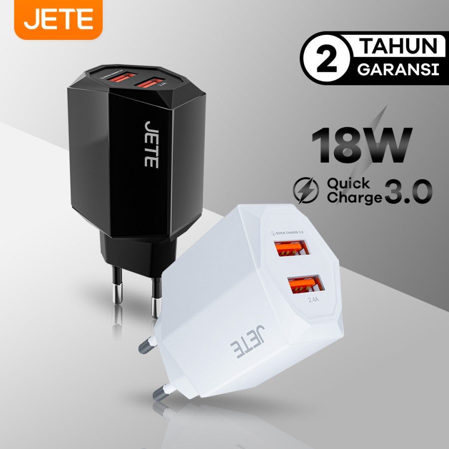 Kepala Charger | Adaptor Hp Fast Charger Quick Charge 3.0 JETE C8 - Garansi resmi 2 Tahun