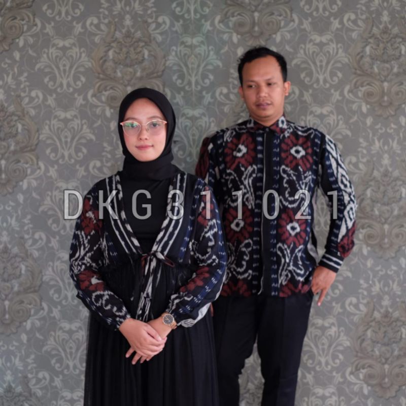 [Ready Stock] Set Couple Baju Prewed, Couple Baju Kondangan, Baju Lembaran, Set Couple Ethnic Tenun Troso, Outer Tile, Kemeja Ethnic Tenun Troso.