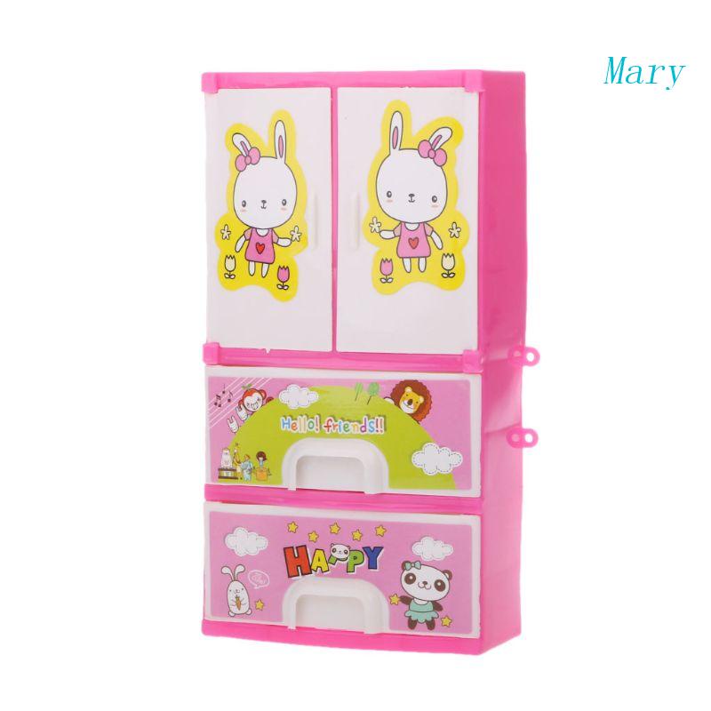 Mary 6.69x3.54x1.38in Princess Dressing Closet Babie Hiasan Dekorasi Mainan Portable Menghilangkan Boredom Mainan Kamar Tidur Furn
