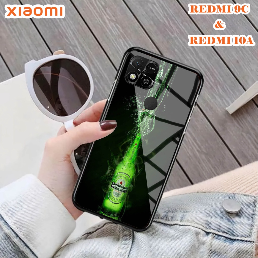 Softcase Glass Kaca REDMI 10A & REDMI 9C - Case Handphone REDMI 10A  REDMI 9C [T98].