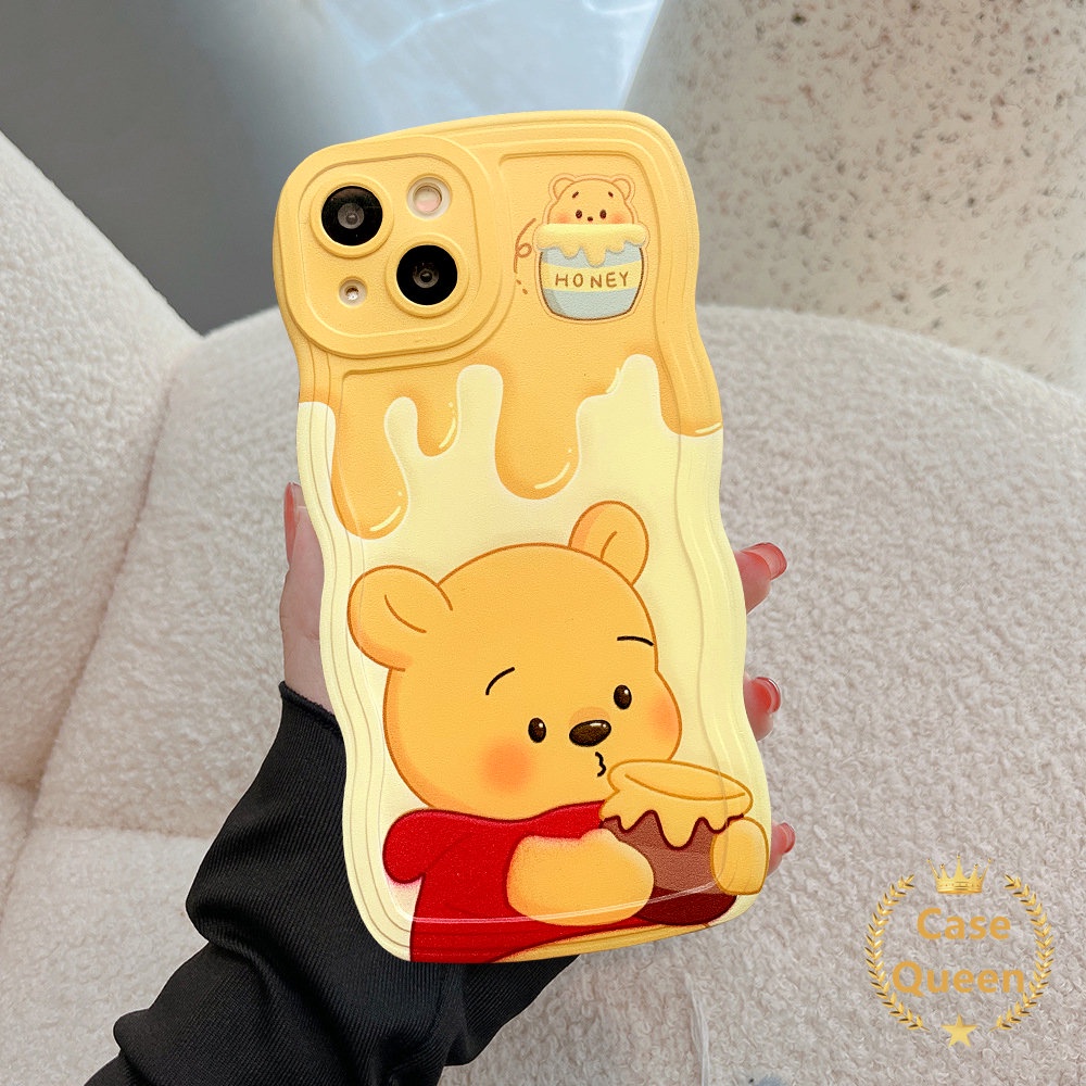 Case Realme C53 C21Y 10 8 8i 5i C20 9i 8Pro C12 C15 C25Y C35 C25 C33 C30 C25s 6i 7i 7 5 9Pro+9 C3 C17 C11 Kartun Manyo Strawberry Bear Winnie The Pooh Lucu Lembut Tpu Cover