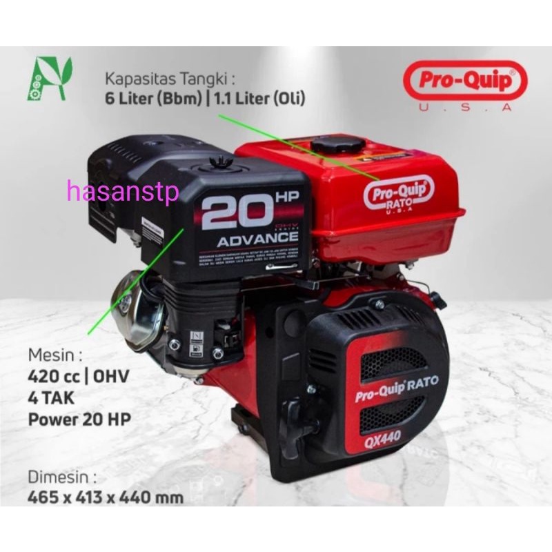 Jual Mesin Penggerak Engine Qx 440 Putaran Cepat Pro Quip Shopee Indonesia