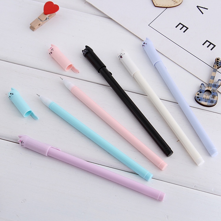 Pena Karakter Payet Gliter Bunny Lucu Black Ink Gel Pulpen Bolpen Gel Pastel Alat Tulis Sekolah DD421 415