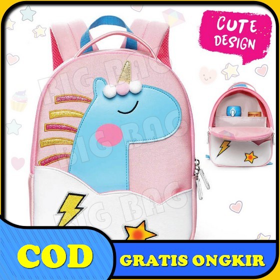 Tas Sekolah Anak Perempuan Ransel Sd Smp Remaja Putri Motif Korea Import 2268 Hijau Lucu D2T1 Keren 