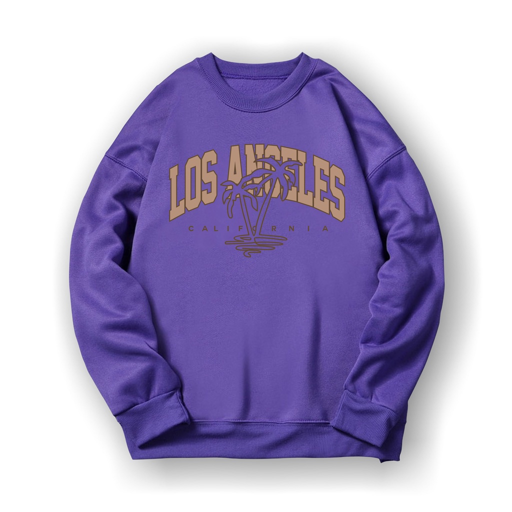 LOSANGELES CALIFORNIA Sweater Crewneck Print DTF II LOSANGELES CALIFORNIA Sweatshirt Basic II Sz M - XL Anak &amp; Dewasa ( Pria &amp; Wanita )