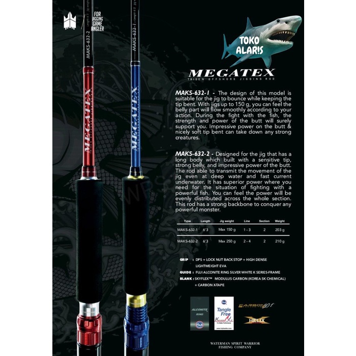 ROD TRIDENTECH MEGATEX JIGGING (SPINING) - MAKS 632-1
