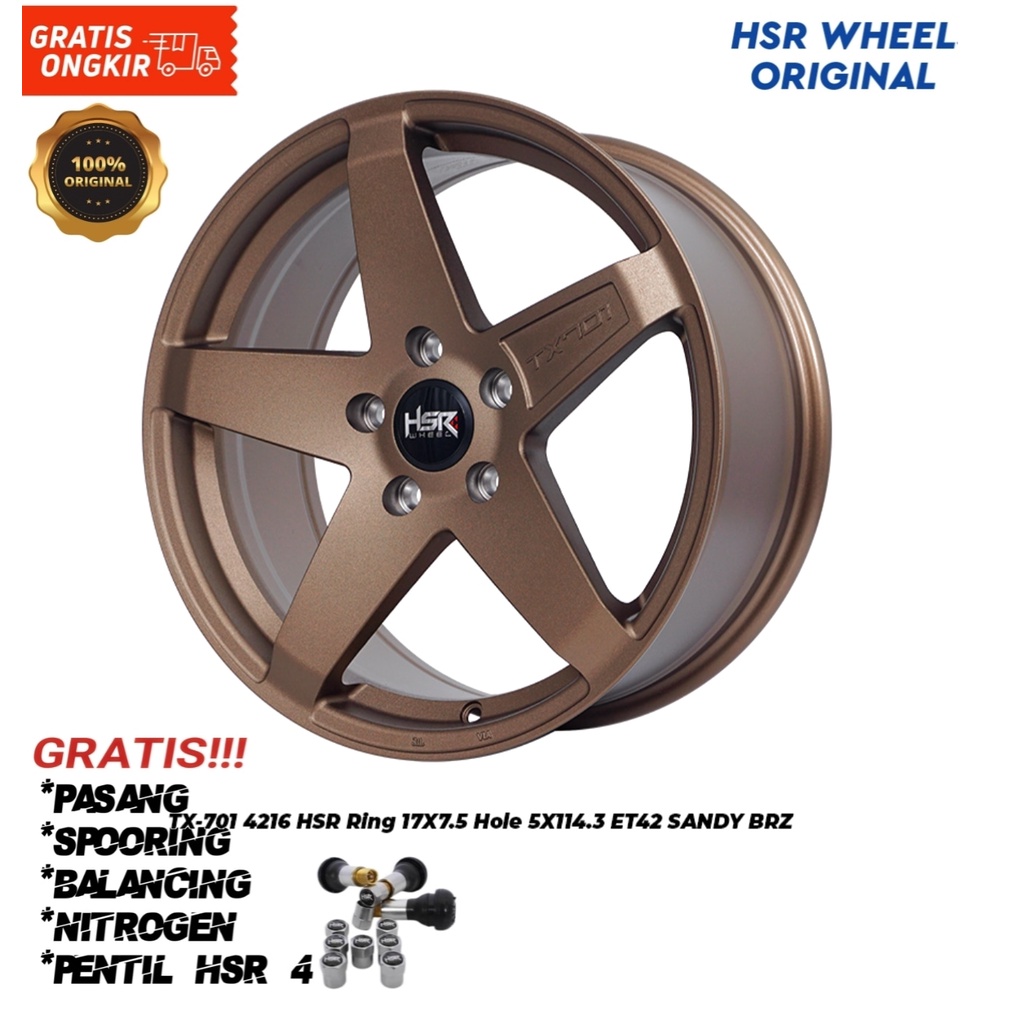 Velg hsr wheel mobil Xtrail,Innova,BRV,SX4,Xover Ring 17