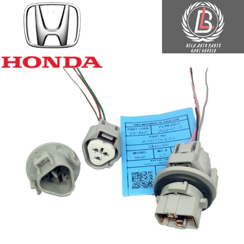 BLA SOKET FITING LAMPU KABEL KAKI 3 AL MOBIL HONDA NEW ORIGINAL