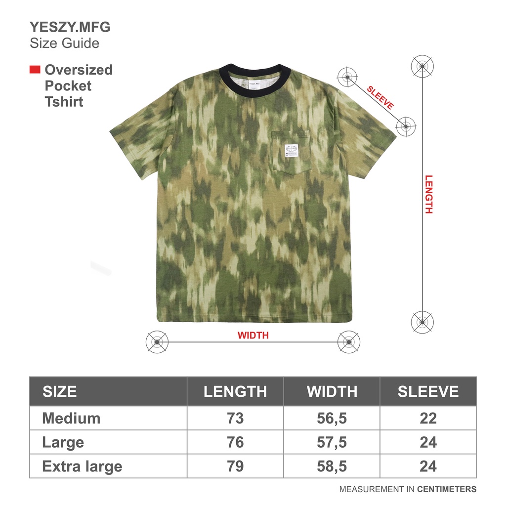 YESZY.MFG Oversized Pocket Jungle Camo Tshirt