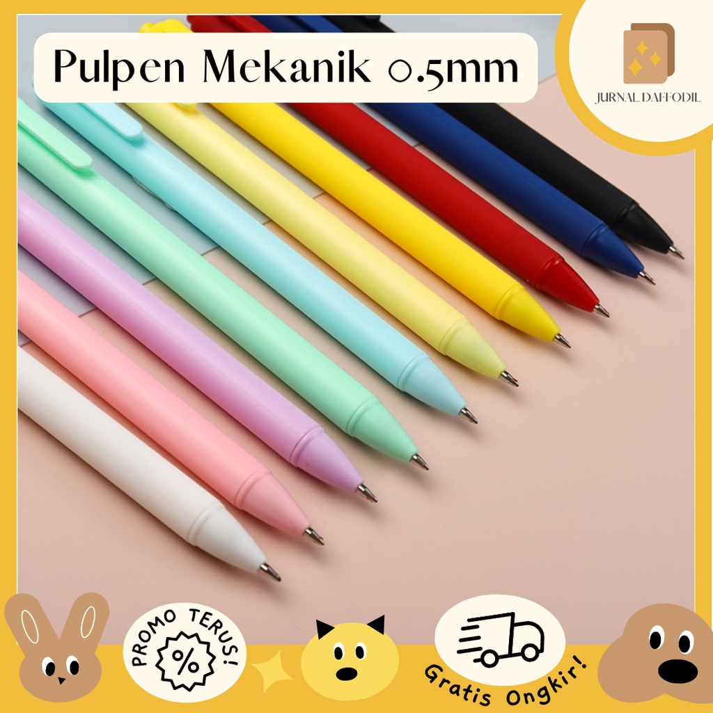 

JurnalDaffodil - Pulpen Mekanik Polos Pastel Macaroon Bolpoin Gel Pena Cetekan Pulpen Cetekan Hitam Pastel Bolpen Lucu Pen 0.5mm