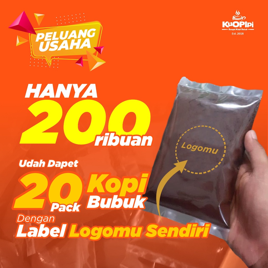 

PAKET JUALAN 20 Pack Kopi Bubuk Asli Robusta