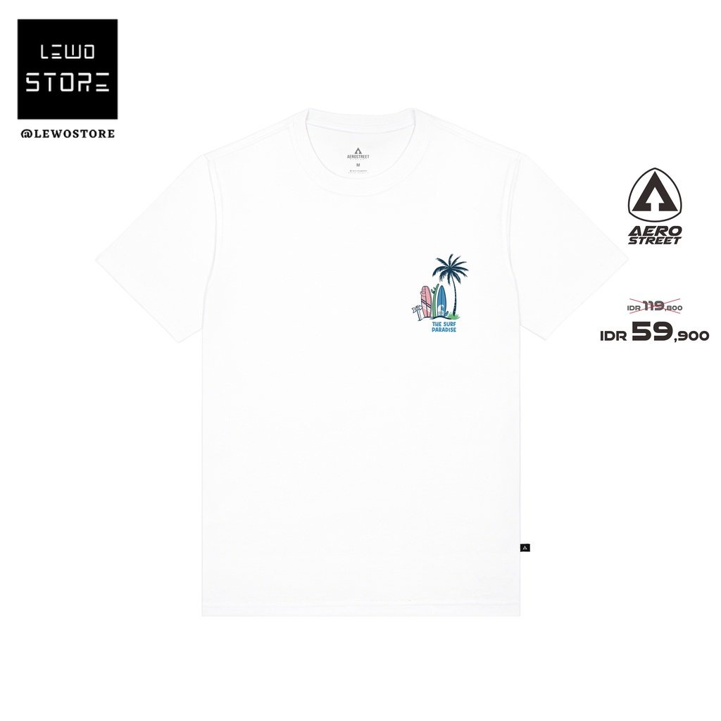 Tshirt Baju Kaos Distro Aerostreet T Shirt Surf Putih Kaos T-Shirt Tshirt ABAAA kaos Distro Pria Wan