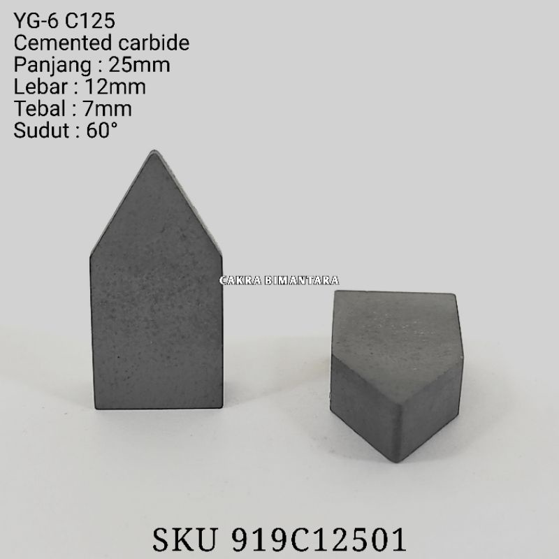 YG6 C125 Widia C 125 carbide bubut drat ulir las brazing pahat YG-6