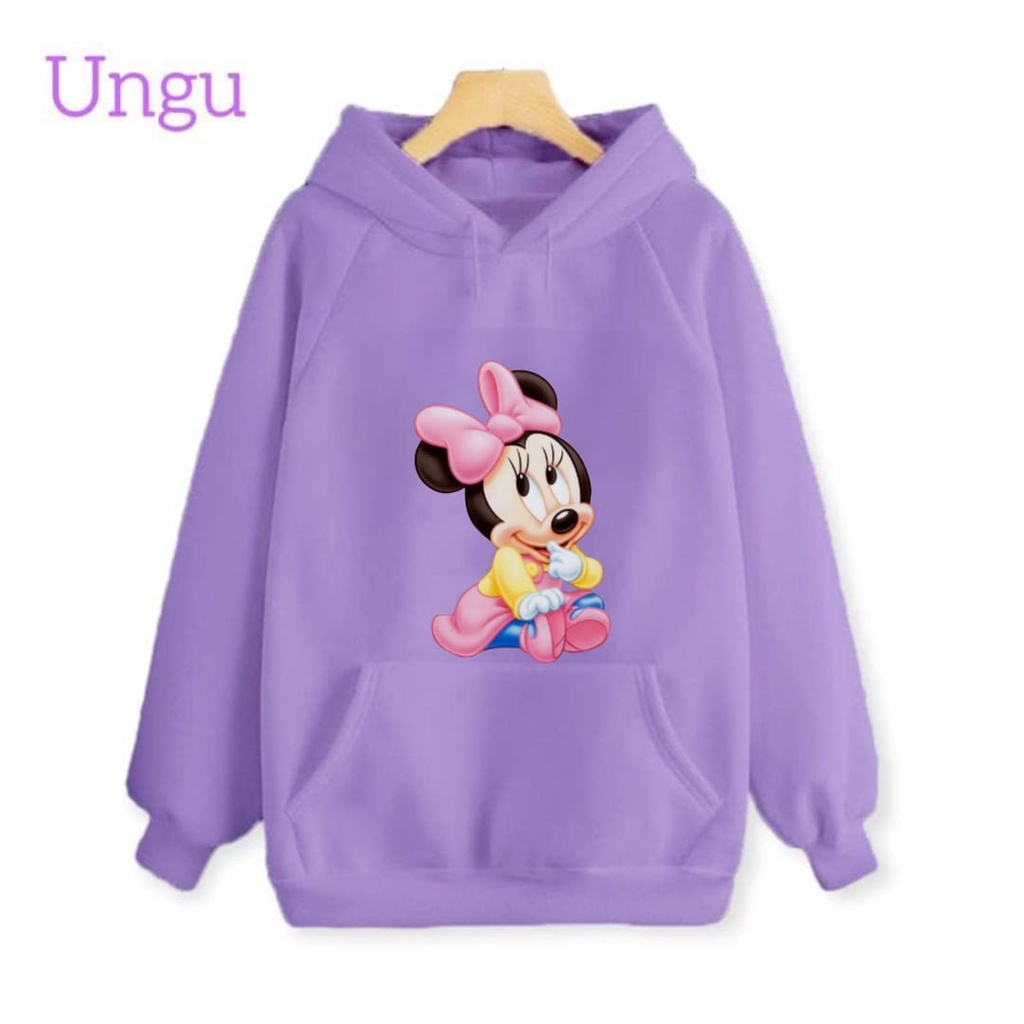 Hzl_outfit Sweater Hoodie Anak Perempuan Minie Baby