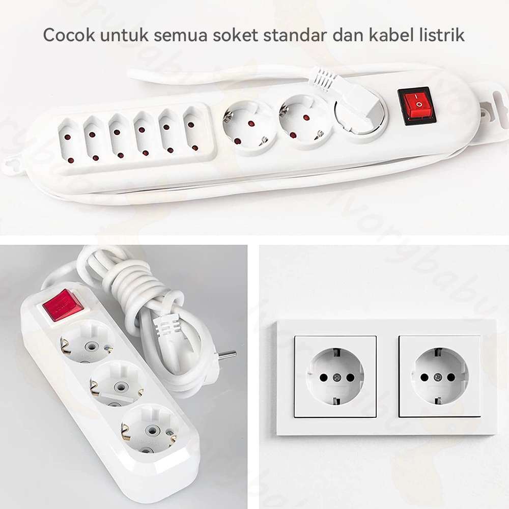 Ivorybaby Pengaman stop kontak 1PCS Penutup lubang colokan listrik baby safety Socket cover