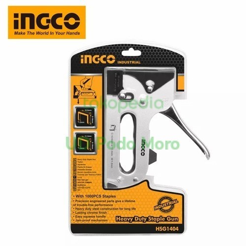 

Ingco Staples Tembak Industrial HSG1404 Heavy Duty Manual Staples Gun