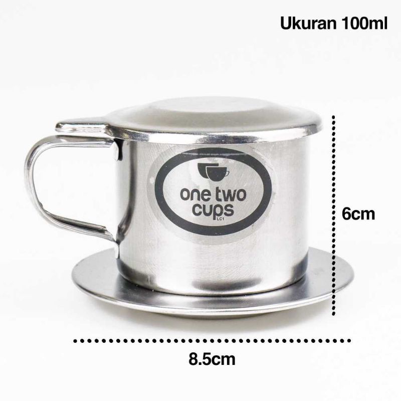 One Two Cups Filter Saringan kopi Vietnam 100 ml 8,5cm x 6cm