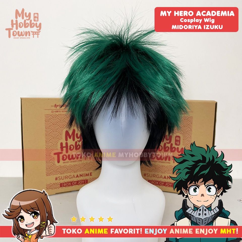 Wig Cosplay Anime Boku no Hero Academia : Midoriya Izuku My Hero Academia