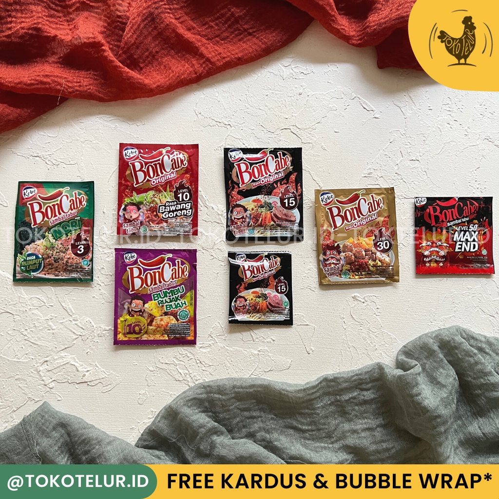 BONCABE - SACHET Refill Bubuk | Sambal Cabe Tabur PEDAS All Variants