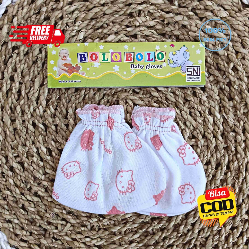 SALE 7.7 - 3 PCS Sarung Tangan 3 PCS Sarung Kaki Bolo-Bolo Serian PINK DUSTY