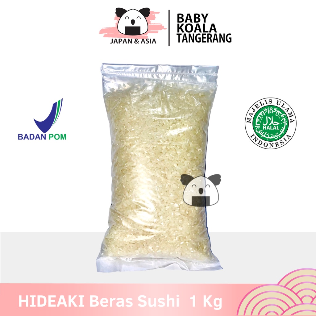 

HIDEAKI Beras Sushi Premium 1 Kg │ Japonica Rice for Kimbab.