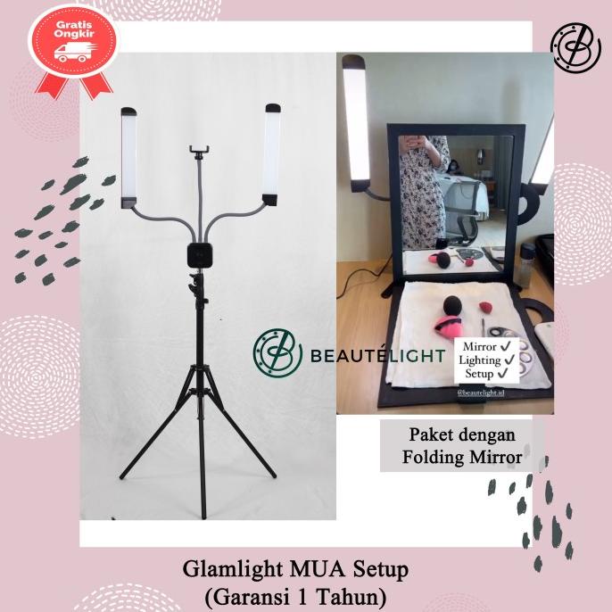 Glamlight MUA Setup Beautelight dengan Folding Mirror