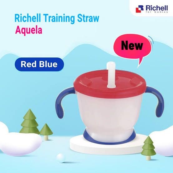 Richell cup de straw training/straw training mug/tmpt mnm anak (New)