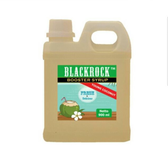 

YOUNG COCONUT SYRUP SIRUP KELAPA MUDA BLACKROCK BOOSTER SYRUP 900 ML