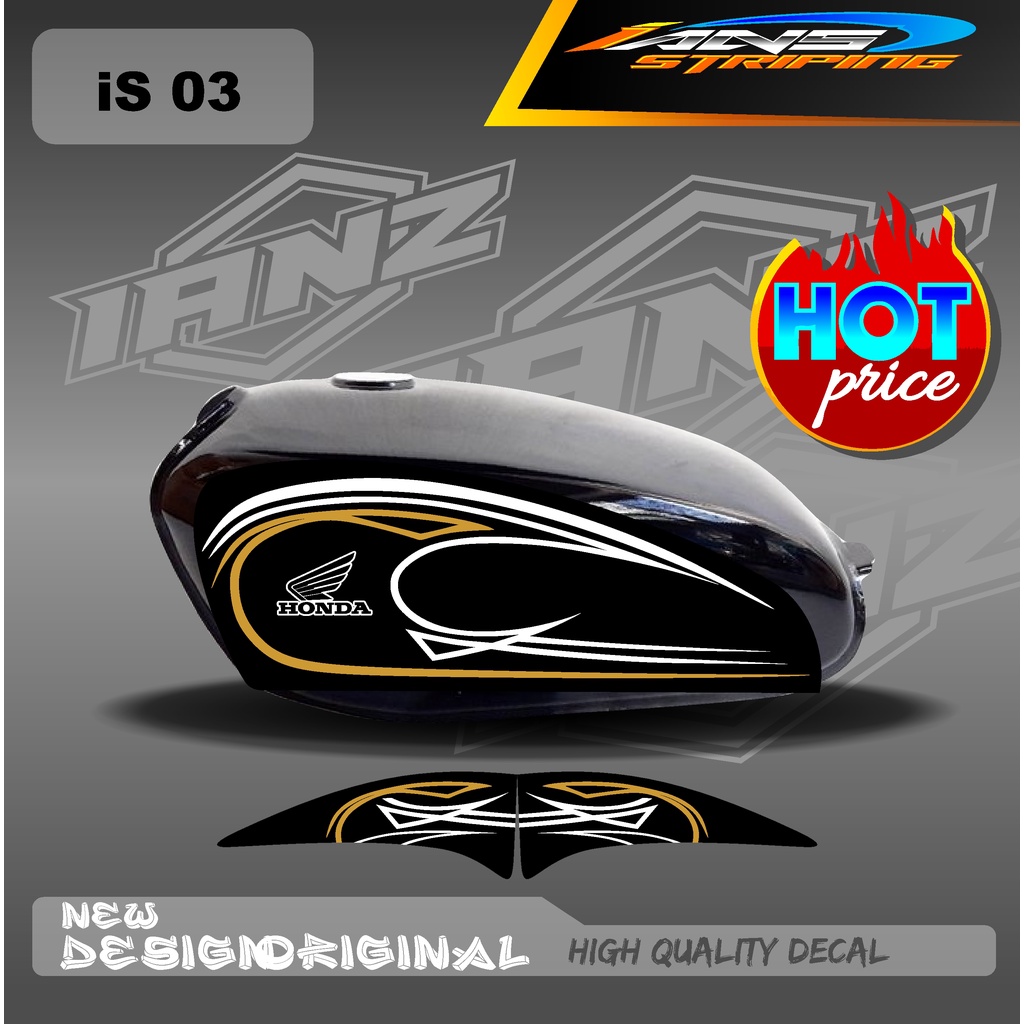 STRIPING CB 100 STANDART / STIKER CB 100 CUSTOM HOLOGRAM DAN NON HOLOGRAM ISO3