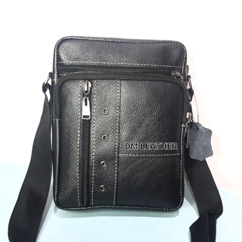 ROZZER Tas Selempang Pria Kulit Asli model Mata itik