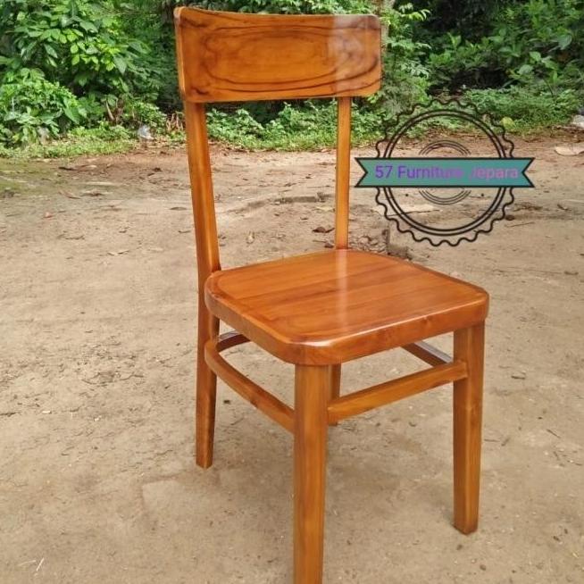 Meja Makan Kayu Jati Kursi 4 Model Retro Untuk Cafe Minimalis Simpel Storqaila