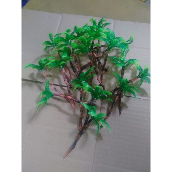 Hiasan Pohon Kelapa Mini Aksesoris mahar Seserahan Dekorasi Daun Plastik